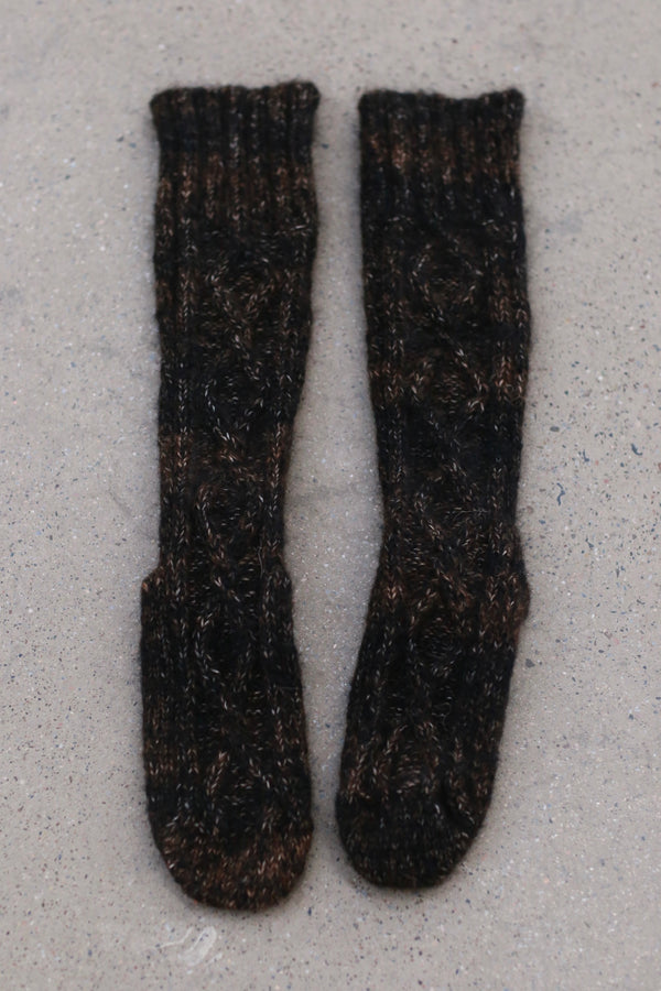 SWAYING 24 Autumn and Winter Thick Cable Handmade Socks SW-SW24AW4P13-ZONG Brown SW-SW24AW4P11